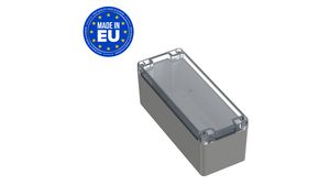 Plastic Enclosure with Clear Lid Universal 192x75x75mm Light Grey ABS / Polycarbonate IP65 / IK07